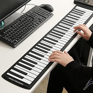 Zerone Portable Rollup Piano à 61 Touches, Piano électronique Souple Pliable Souple avec Adaptateur d’alimentation… - Les Beatles, Paul McCartney, John Lennon, RIngo Starr, George Harrison Zerone Portable Rollup Piano à 61 Touches, Piano électronique Souple Pliable Souple avec Adaptateur d'alimentation… – Image 3