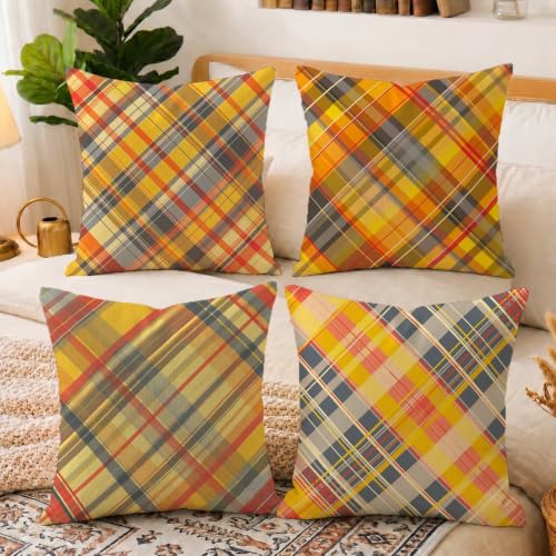Housse de coussin extérieure imperméable orange contre l'humidité