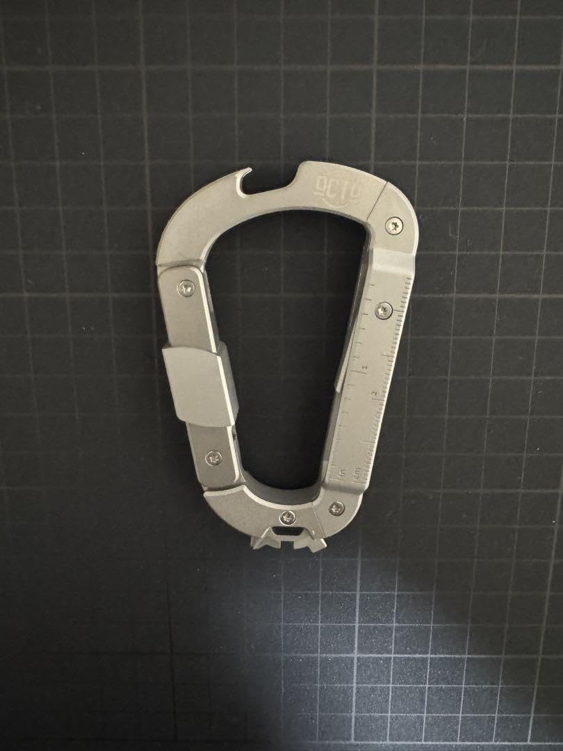 Amazon.co.jp: OCTO Titanium チタン製カラビナ EDC マルチ