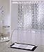 MBIGM Transparent Grid Thick Waterproof EVA Shower Curtain Liner, 180 X 180