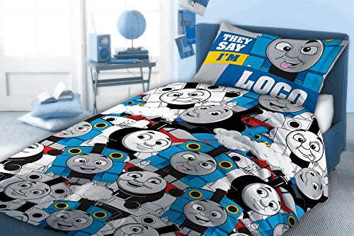 Thomas The Tank Engine Single Duvet Cover Set Children's Blue Train Bedding