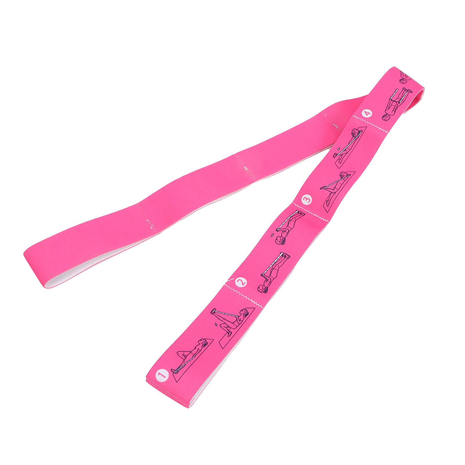 Elastic Band, Exercise Resistance Band Lift Proper Shoulders Exercise Bands for Yoga Loop Latin for Men for Working Out Legs for Women(Rose red body belt (90cm length))