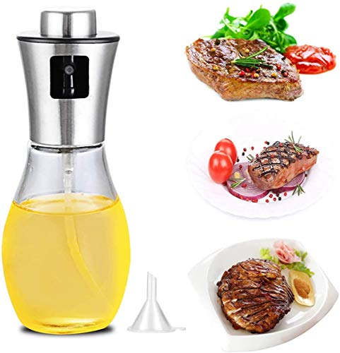 Image of ZURATO Oil Sprayer for Cooking, Oil Spray Bottle, Stainless SteelOil Dispenser Glass Bottle for Cooking, Baking, Roasting, Grilling, Salad, Frying (1)
