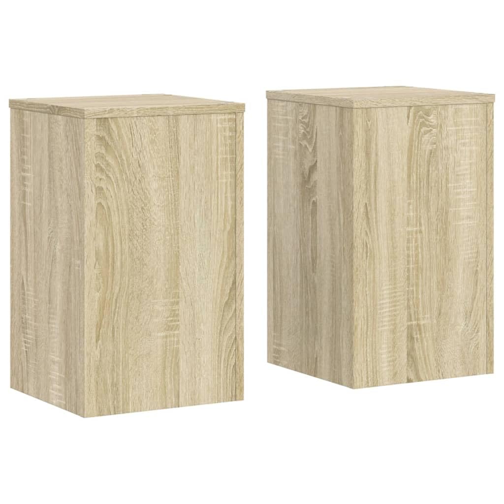 Vidaxl Sonoma Oak Plant Stand 2 Pcs 30 X 30 X 50 Cm Engineered Wood