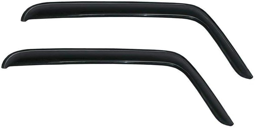 Smoke Sun/Rain Guard Window Visors Wind Deflector Compatible with 07-18 Jeep Wrangler JK 2-Door 2pc 92328