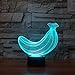 Produktbild 3D Illusionslicht 16-Farbiges Illusions-Tastlicht Banane 3D Led Nachtlicht Schlaflicht 3D Nachtlicht Tischlampe Weihnachtsdekoration Atmosphäre Usb Tischlampe