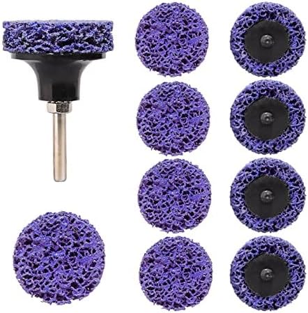 Grinding Discs, 10 Pcs 2 Inch 50mm Nylon Discs Stripping Wheel, Rust Removal Grinding Disc for Metal Steel Grinding Polishing (Purple)