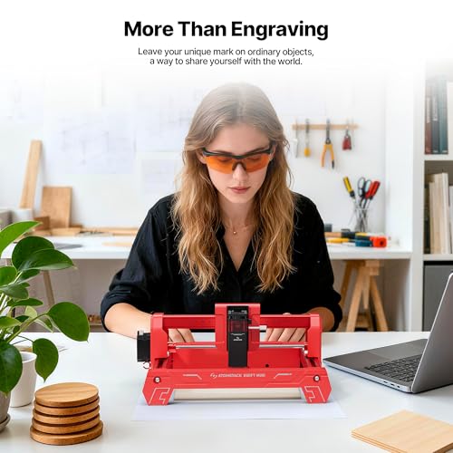Image of ATOMSTACK Swift Laser Engraver Machine, Professional, Red, 5W Laser Cutter