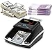 Sunydog Portable Mini Money Counter Machine, Counterfeit Bill Detector Automatic Money Detection by UV MG IR Image Paper Quality Size Thickness for Euro US Dollar Suitable for Shops Grocery Stores