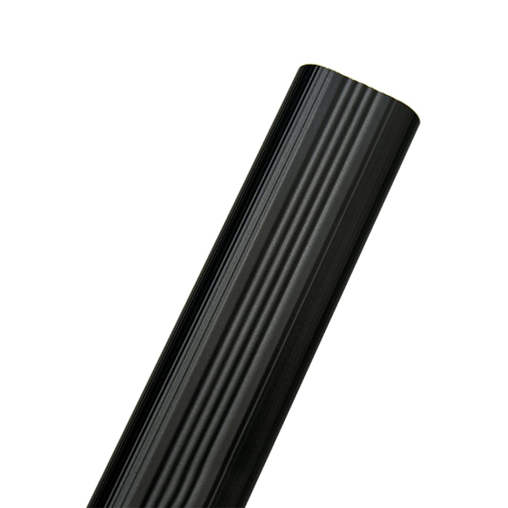 Ovale Schrankstange, 61 cm, robuste Kleiderstange aus Aluminiumlegierung, langlebige ovale Form zum Aufhängen von Kleidung, Innen- und Außenbereich, für Schränke, Garagen und DIY-Projekte (schwarz)
