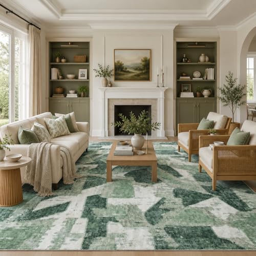8X10 Area Rugs for Living Room Bedroom,Modern Abstract Large Carpet