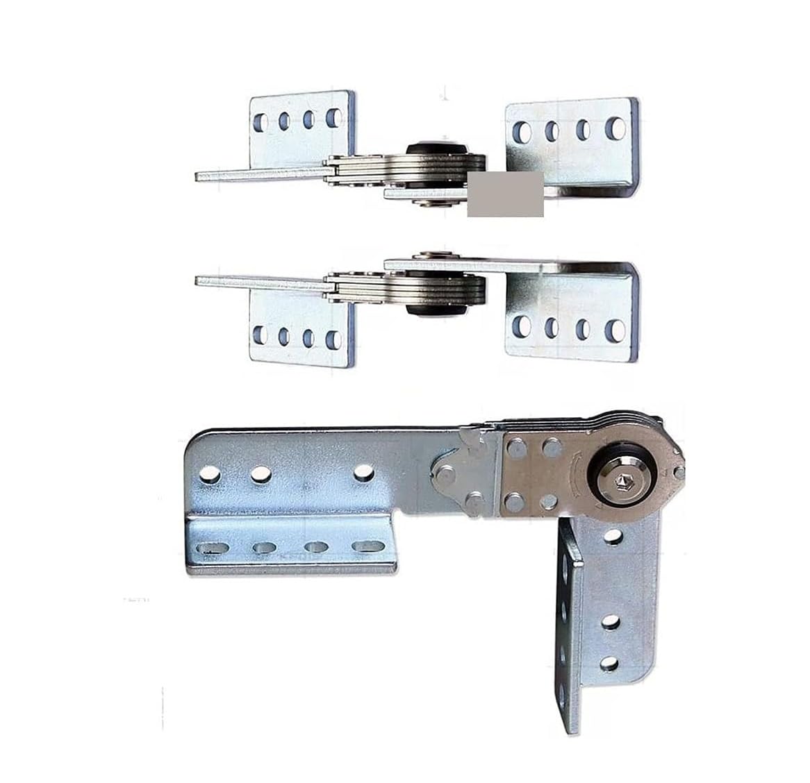 2Pcs Low Noise Folding Ratchet Sofa Hinge - Galvanized Steel Armrest Recliner Hinge