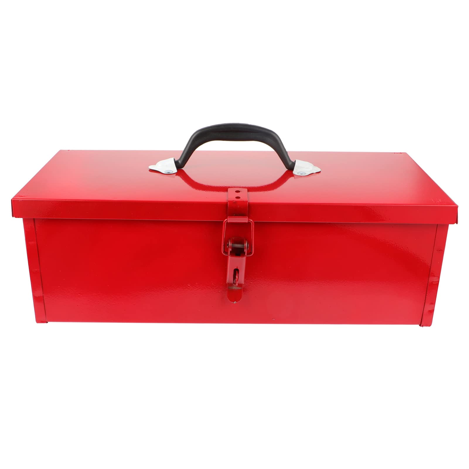 Yardwe Boîte À Outils en Métal Rouge 15.4 Pouces Boîte De Rangement Portable avec Verrou Sécurisé pour Bricolage Et Usage Domestique