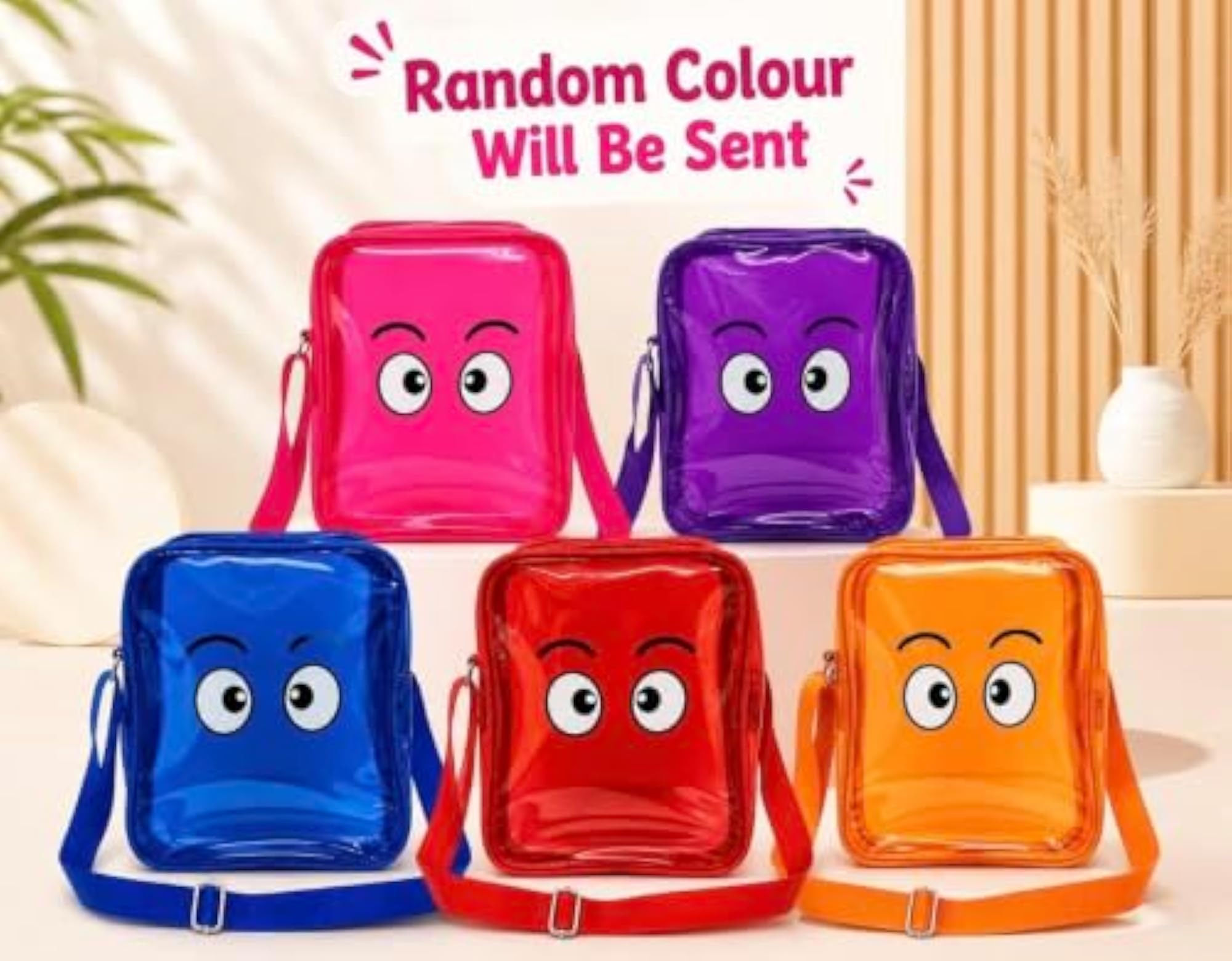 Transparent PVC Sling Bag, Multipurpose Sturdy Clear Shoulder Bag