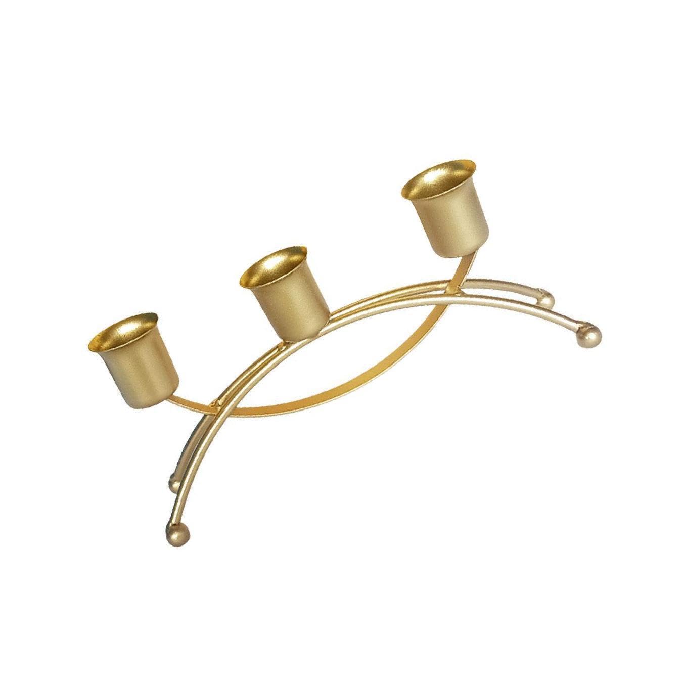 Zambuph Modern Pillar Candle Holder Exquisite and Eye-catching Centerpiece Candlestick, Gold