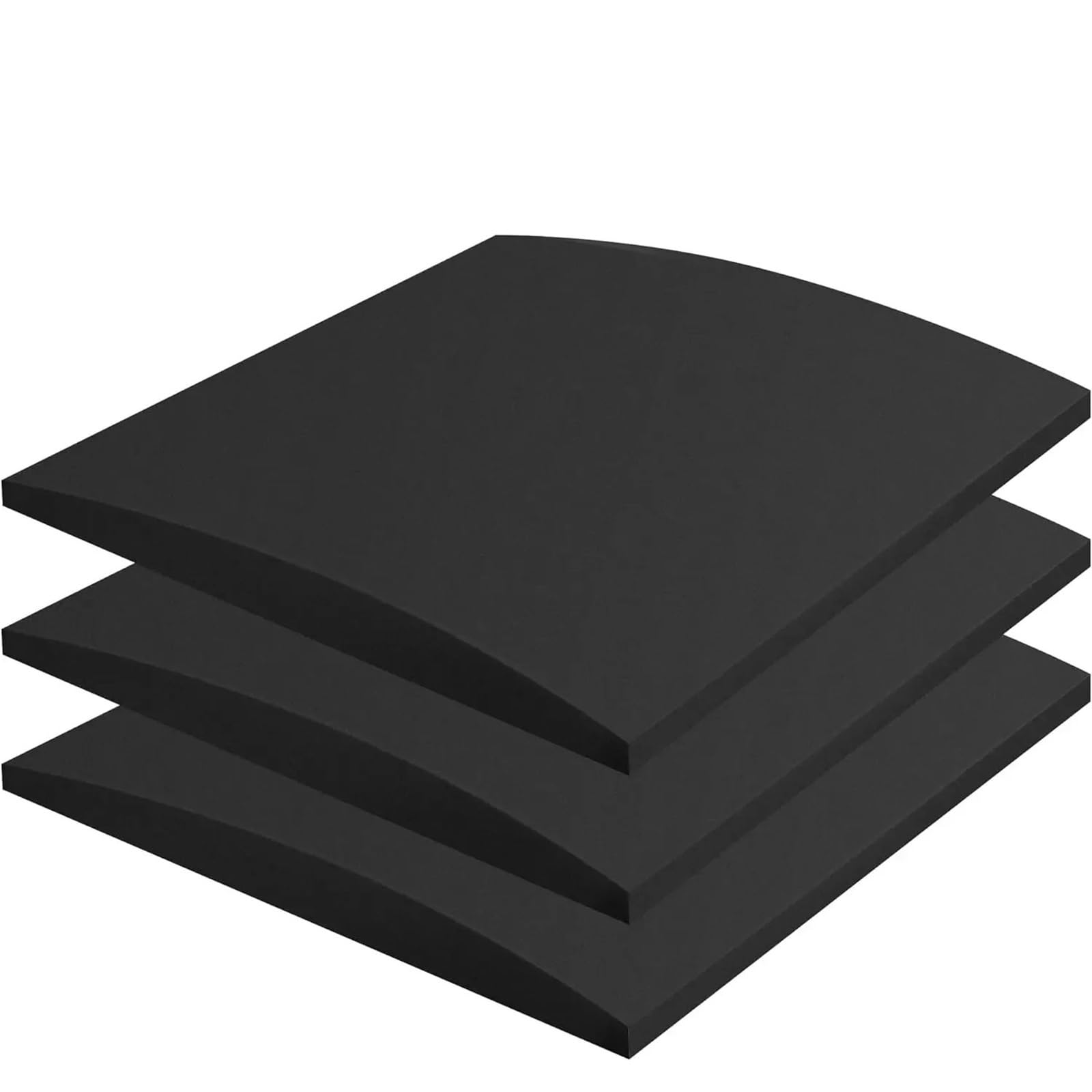 HEUchuan Foam Sofa Pad Support 1/2/3Pcs 50x50x5cm Cushion Couch Support Foam High-Density Curve Sofa Sag Repair Replacement for Chair(3PCS Black)