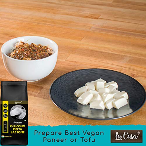 Image of La Casa Premium Glucono Delta Lactone (GDL) | Tofu Coagulant | Leavening & Pickling Agent | Best Vegan Paneer Alternative | Product of India | 300g |