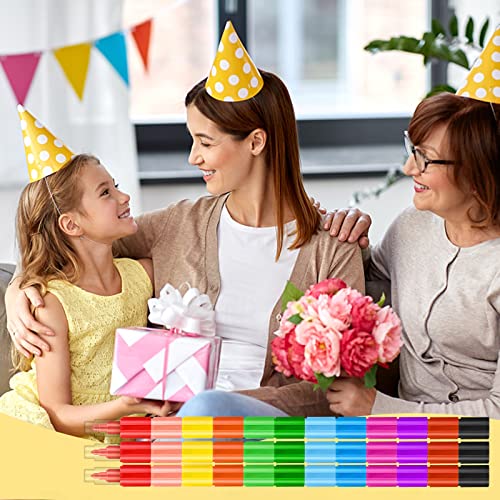 GOLDGE 13 Stück Stapelbare Buntstifte Kinder Wachsmalstifte, 12 Farben Baustein Buntstifte Mitbringsel Mitgebsel Kindergeburtstag Gastgeschenke Regenbogen Stift Kleine Geschenke für Kinder
