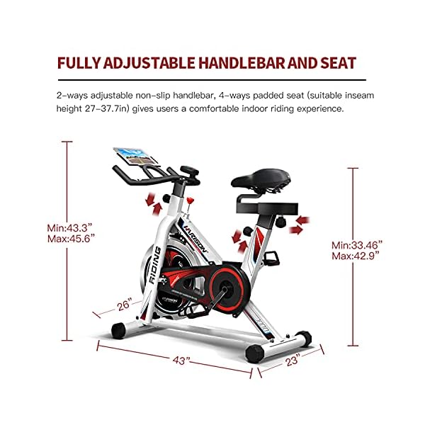 HARISON Exercise Bike Stationary Bikes for Home Use Indoor Cycling Bike with tablet Holder (B089CW6C8B)