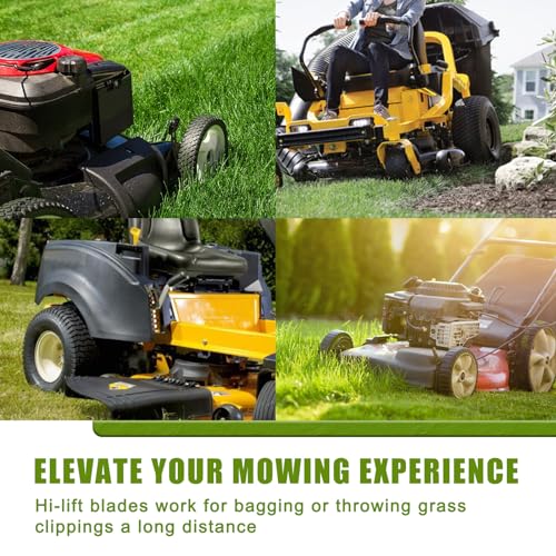 ELITEWILL 742-0616A Lawn Mower Blades High Lift Fit for MTD Cub Cadet Troy-Bilt Mowers with 42\" Deck Replace OEM 742-04126 742-0616 942-0616 - Thumbnail 3