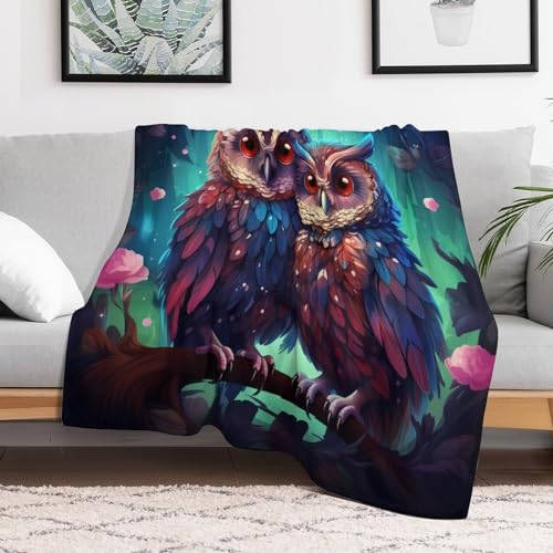 Manta de búho suave de 180 x 200 cm para regalar en invierno 3