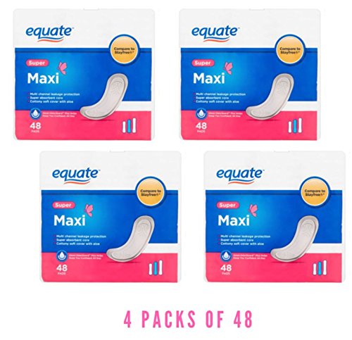 Equate Pads Super Multipack 48 Count (4 Packs of 48)
