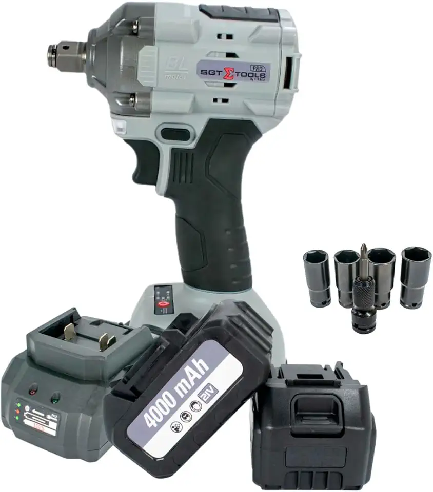 Chave de Impacto Mini 1/2" 600Nm Brushless com 2 Baterias 21V 4Ah SGT7504 Profissional - Sigma Tools