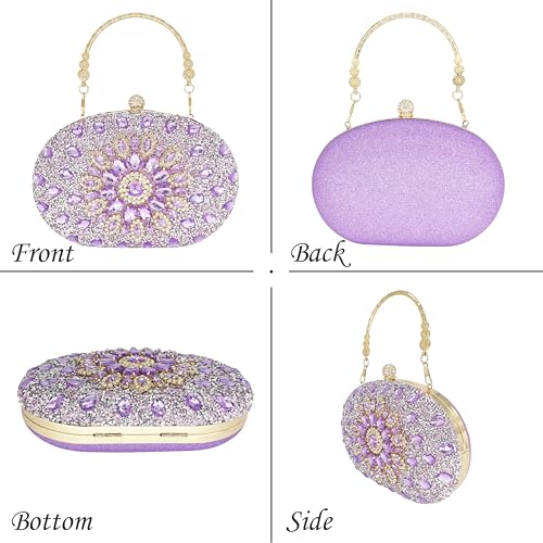 Image of MAIRLOM Rhinestone Clutch Purses for Women Evening Bag Sparkly Handbag | Diamond Clutches Purse Glitter Crystal Gemstone Shoulder Bags Luxury Handbags for Wedding Formal Party Prom