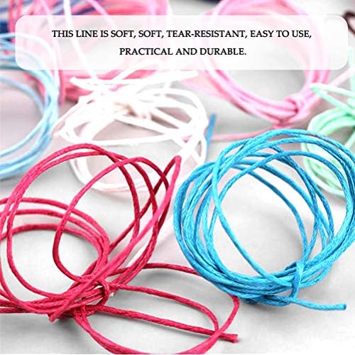 30 Rolls 1mm Waxed String 30 Colors 32.8 ft Waxed Polyester Cord Wax Cotton Cord Craft Waxed Thread Sewing Thread Macrame Cord Wax Thread for DIY Jewelry Making Necklace Friendship Bracelet String