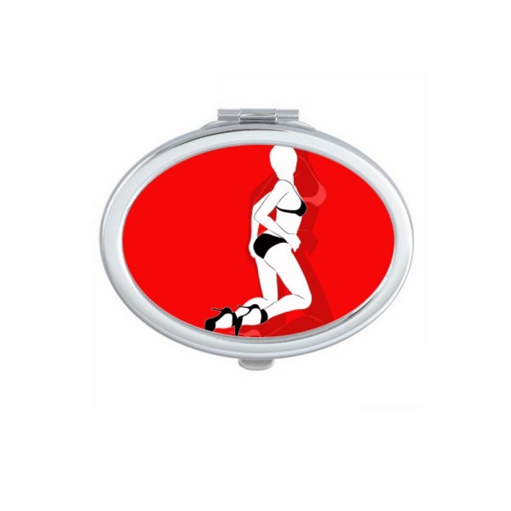 Miroir ovale portable compact pour corriger votre maquillage partout sans encombrement