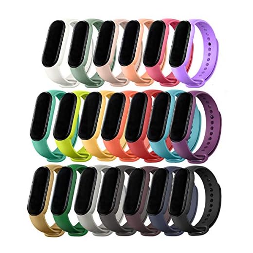 MAKACTUA Rem kompatibel med Xiaomi Mi Band 5 män/kvinnor, mjuk silikon reservarmband armband klockarmband tillbehör för Xiaomi Mi Band 5