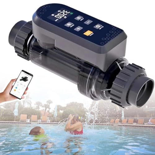 Wasd3Pods Clorador De Sal para Piscinas (15-50 G), Generador De Cloro Salino para Piscinas, Aplicación WiFi, Clorador De Agua Salada.,20g-WithApp