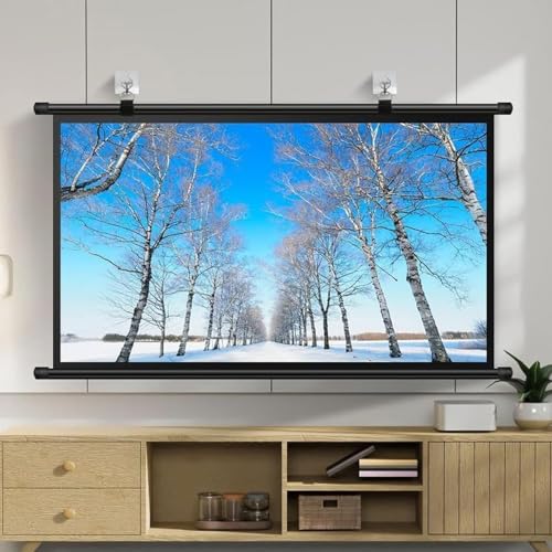 Pantalla manual retractable para proyector 72 pulg 16:9 miniatura 6