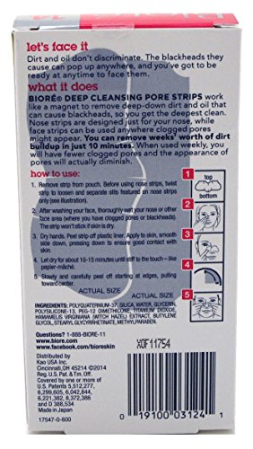 Biore Combo Pack Deep Cleansing Pore Strips Face/Nose 14 Each (Pack Of 6) #TOP1