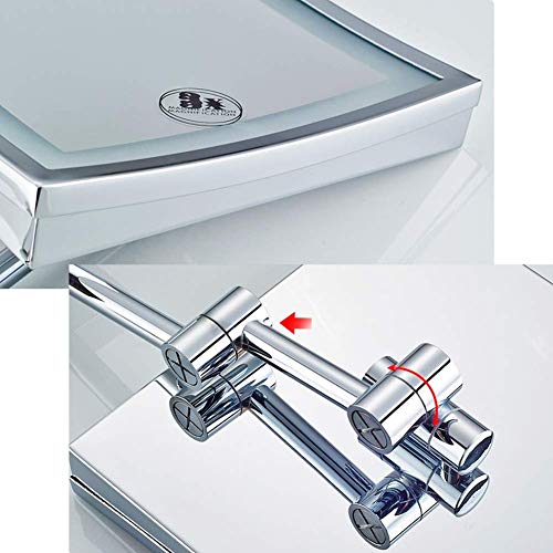 Miroir de maquillage pliable carré pour éviter les reflets flous en salle de bain