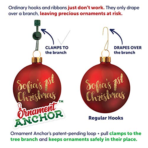 ORNAMENT-ANCHOR-Christmas-Ornament-Hooks-No-Slip-Ornament-Hangers-for-Xmas-No-More-Broken-Ornaments-Kid-Pet-Safe-Heavy-Duty-Strong-for-Small-or-Large-Ornaments-Green-3-Count