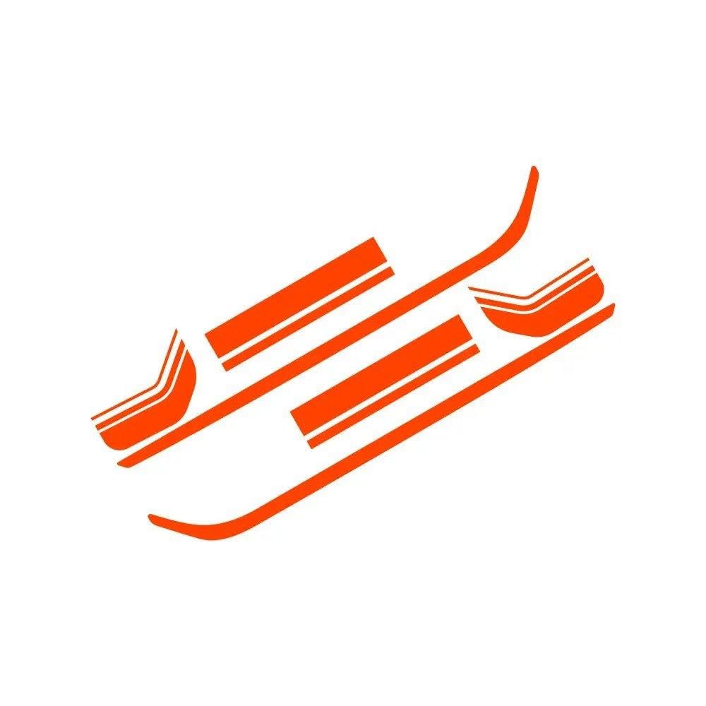 Dabhuoc Glossy Orange For Fiat Talento Accessories Camper Van Bonnet Side Custom Decor Stripes Graphics Vinyl Decals(Glossy Orange)