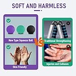 3 Pack Stress Balls for Adults, Squeeze Balls for Hand Therapy, Hand Strengthening Devices with Different Resistance Levels for Finger Forearm Wrist Exercise Relaxation and Pain Relief - Image 3