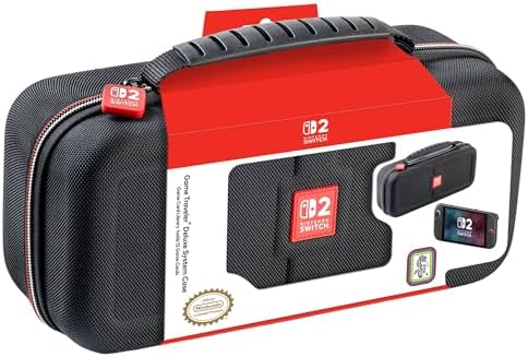 R.D.S. INDUSTRIES, INC. - Game Traveler Deluxe Licensed System Case for Nintendo Switch, Nintendo Switch 2, OLED, Black Medium (NS230)