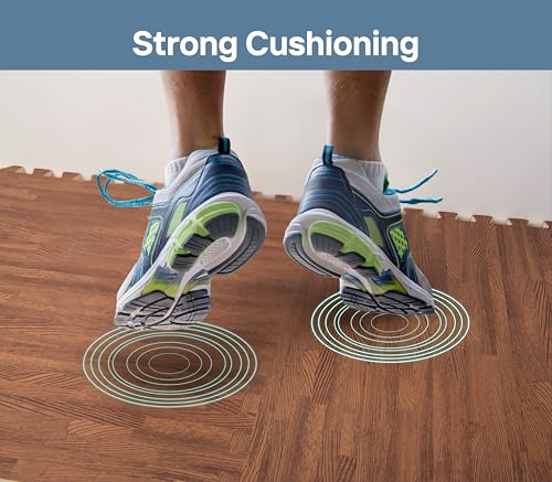 Image of Art3d 48 Sq.Ft Eva Puzzle Exercise Mats, 24 inchx24 inch x 1 /2 inch Thick Foam Interlocking Tiles for Flooring, Workout, Gym Equipments, Pack of 12, Dark Walnut