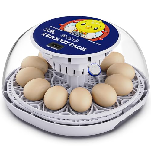 TRIOCOTTAGE - Egg Incubator M12 Pro: The Ultimate Lab Incubator with Humidity Control and Dual-Zone Water Surface for Optimal Hatching Rate (Seller’s Choice)