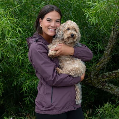 GreaterGood Orchid Paw Print Lightweight Rain Jacket with Magical Hidden Design, 2X - Image 4