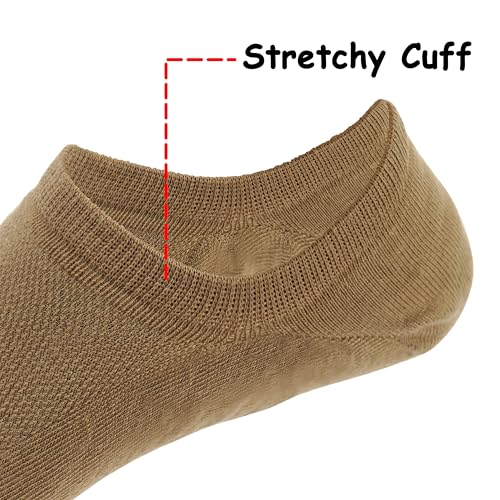 No Show Socks for Women Invisible Low Cut Ankle Socks Flats Boat Anti-Slip Grip 6 Pairs3