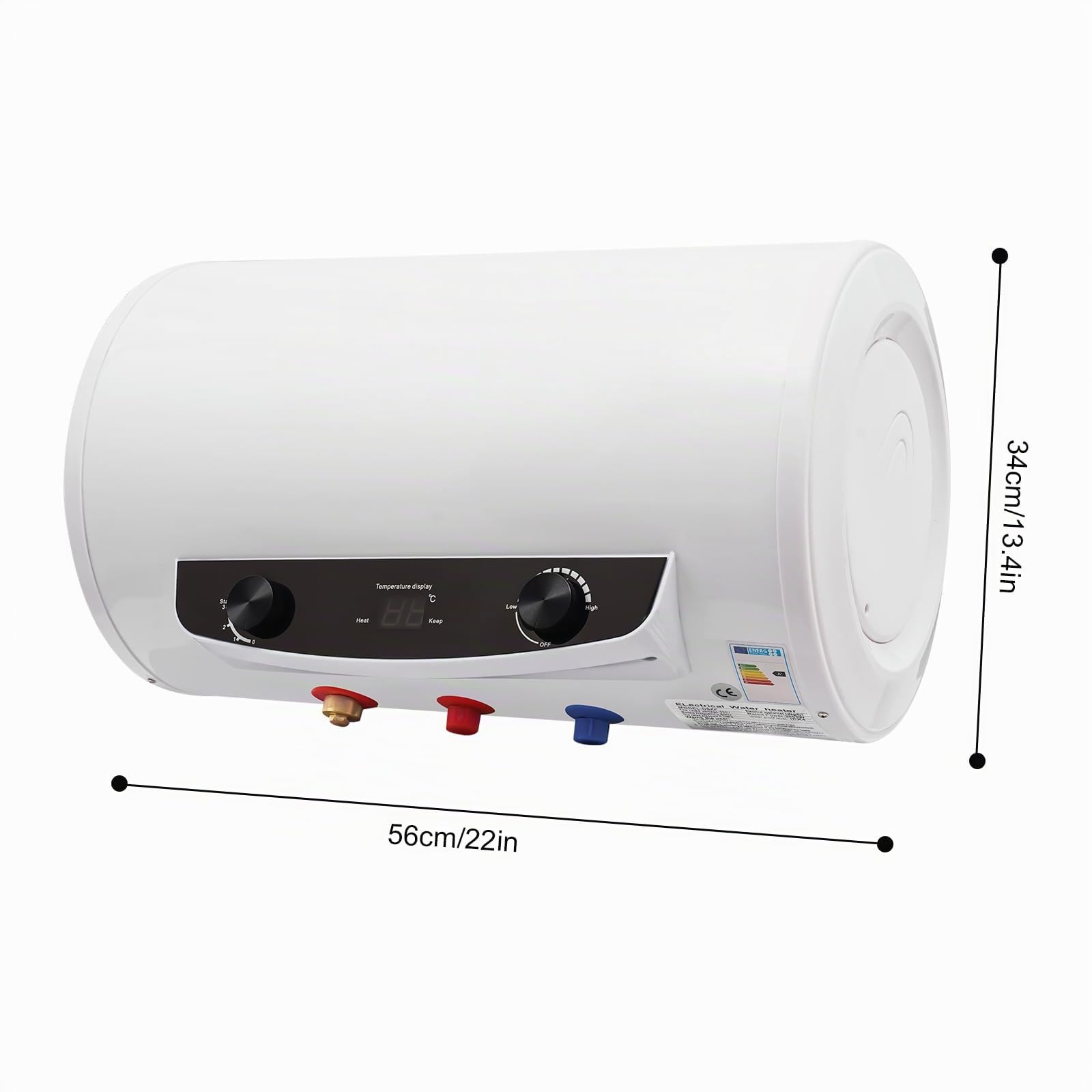 Scaldacqua da 50 l, con soffione doccia e tubo doccia, scaldacqua istantaneo, con indicatore LED, 220 V, 2000 W, elettrico istantaneo per la doccia in bagno