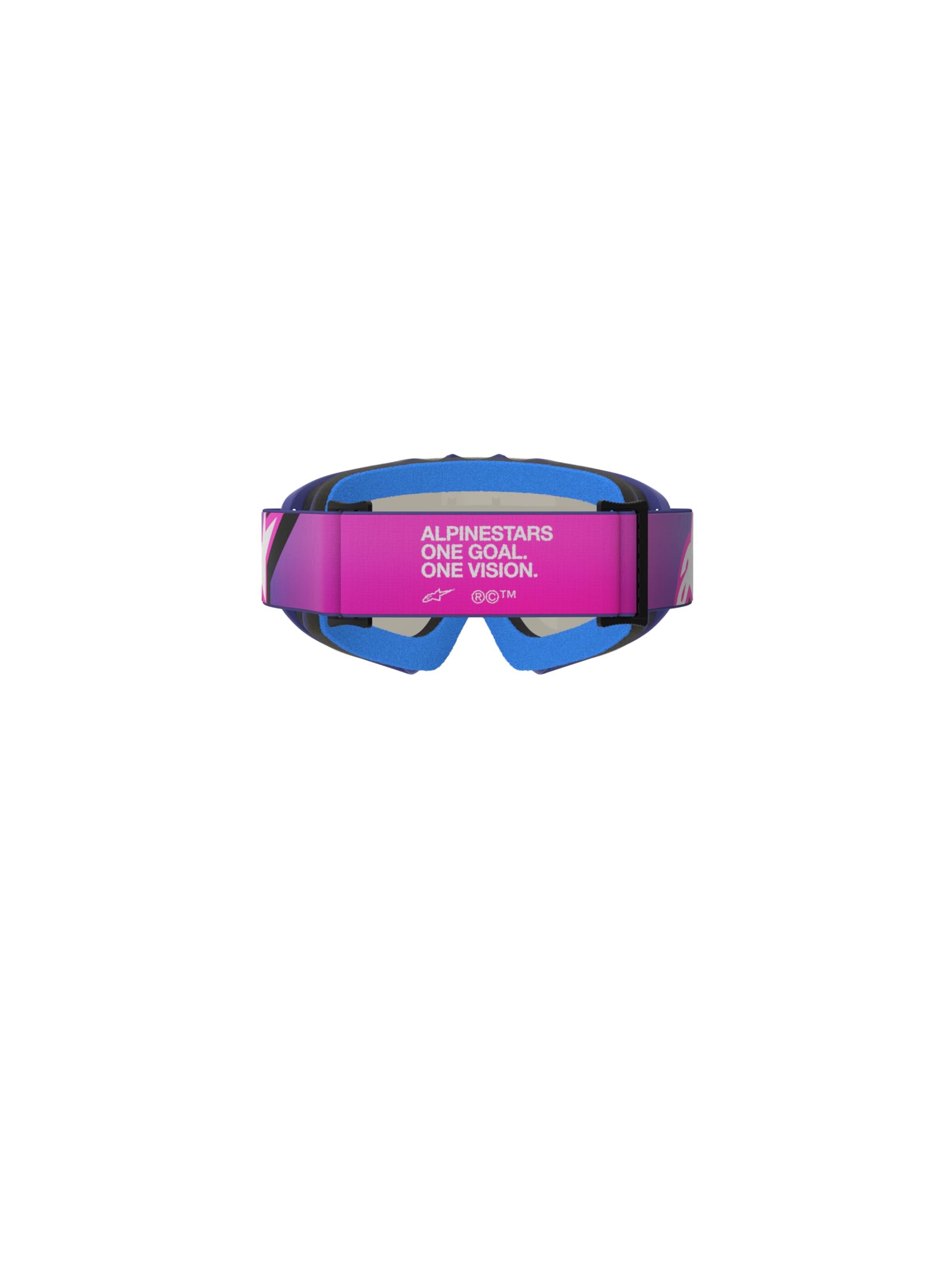 Alpinestars Vision Youth Corp gogle motocrossowe, fioletowe, fluorescencyjne, z niebieską soczewką, wszechstronna, trwała ochrona oczu