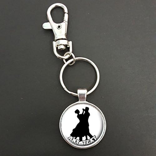 Ballroom Key Rings Ballroom Dancing Personalised Pendant On A Spring Hook Keyring Gift ...