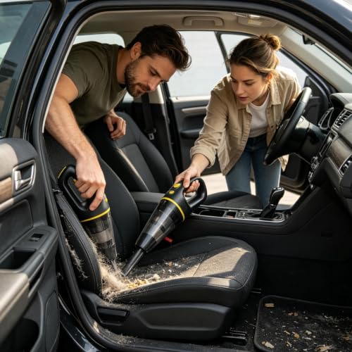 Aspiradora de coche portátil inalámbrica de 120W y 10000PA para limpiar el teclado del escritorio 3