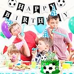Soccer Happy Birthday Banner Black White, Personalized Letters Name Banner Sign, Birthday Garland Wall Door Banners Flag for Boys Girls Party Backdrop Decorations - Image 2