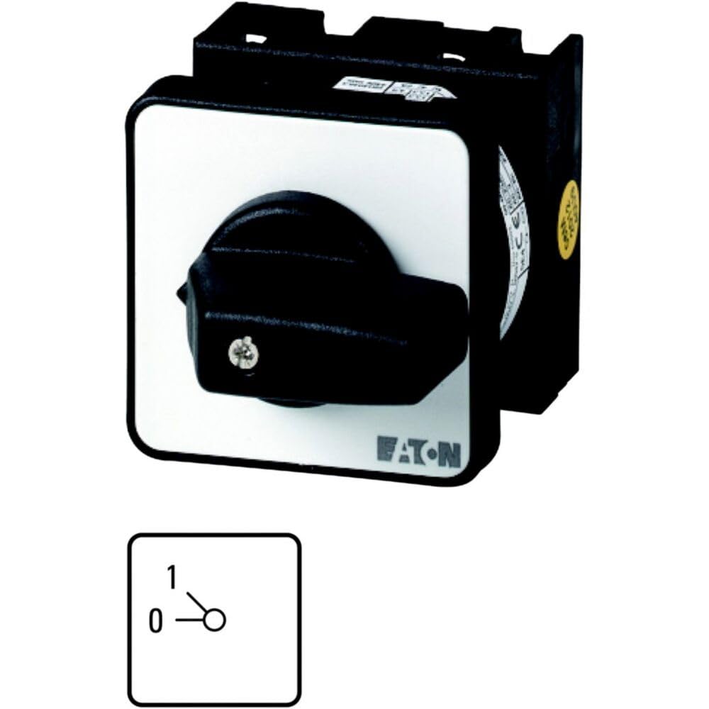 Eaton 009048 stufe Interrupteur, contacts : 1, 20 A, avant Plaque : 0–1, 45 °, rastend, central encastrable