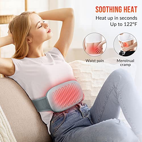 Snailax Heating Pad For Back Pain, Powerful Vibration Massage Belt With Fast Heat Pad,6 Vibration & 3 Heat Settings, Back Massager With Heat, Heated Belly Wrap Belt For Lumbar, Abdominal, Cramps #TOP1